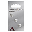 Milward Parelmoer Hartjes Knopen op kaart 11 mm: Verpakking van 3