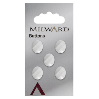 Milward Witte Knopen op kaart 12 mm: Verpakking van 5