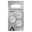 Milward Wit Parelmoer Knopen op kaart 20mm: Verpakking van3