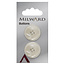 Milward Wit Parelmoer Knopen op kaart 25 mm: verpakking per 2