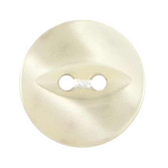 Milward Wit Parelmoer glans Knopen op kaart 13 mm: Verpakking van 6