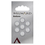 Milward Wit Parelmoer glans Knopen op kaart 11 mm: Verpakking van 7