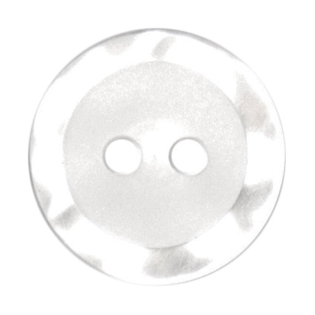 Milward Wit Parelmoer glans Knopen op kaart 13 mm: Verpakking van 6