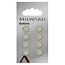 Milward Gele Glans Knopen op kaart 10mm: Verpakking van 8