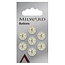 Milward Gele Glans Knopen op kaart 12mm: Verpakking van 7