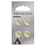 Milward Gele Glans Knopen op kaart 13mm: Verpakking van 4