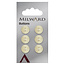 Milward Gele Glans Knopen op kaart 12mm: Verpakking van6