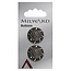 Milward Zilveren Knopen op kaart 20 mm: Verpakking van 2