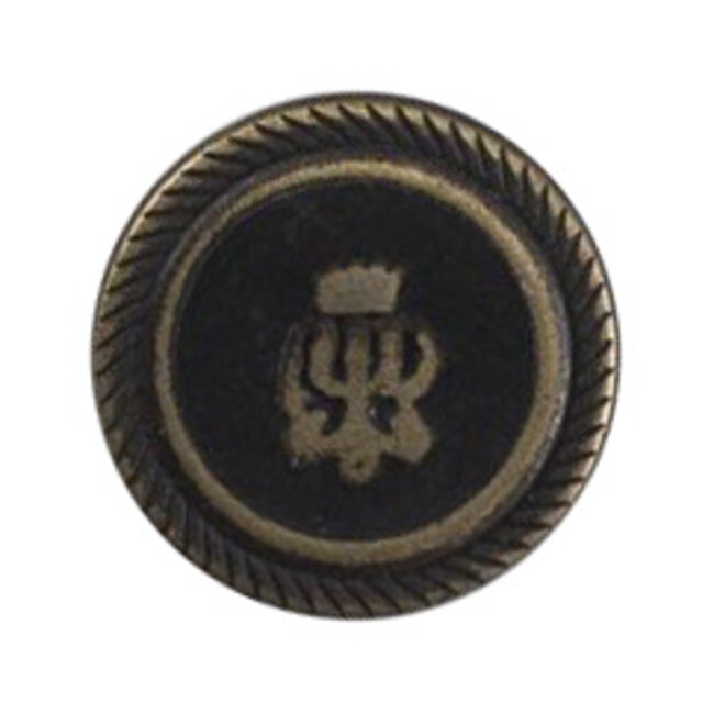 Milward Bronzen Knopen op kaart 15 mm: Verpakking van 4