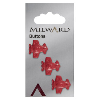 Milward Rode Knopen op kaart 17 mm: Verpakking van 3