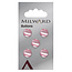 Milward Roze glans Knopen op kaart 11 mm: Verpakking van 5