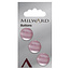 Milward Rosa Glanz Knöpfe auf Karte 16 mm: 3er-Packung