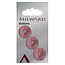 Milward Rosa Perlmuttglanz Knöpfe auf Karte 17 mm: Packung mit 3