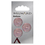 Milward Roze Glitter Knopen op kaart 17 mm: Verpakking van 3