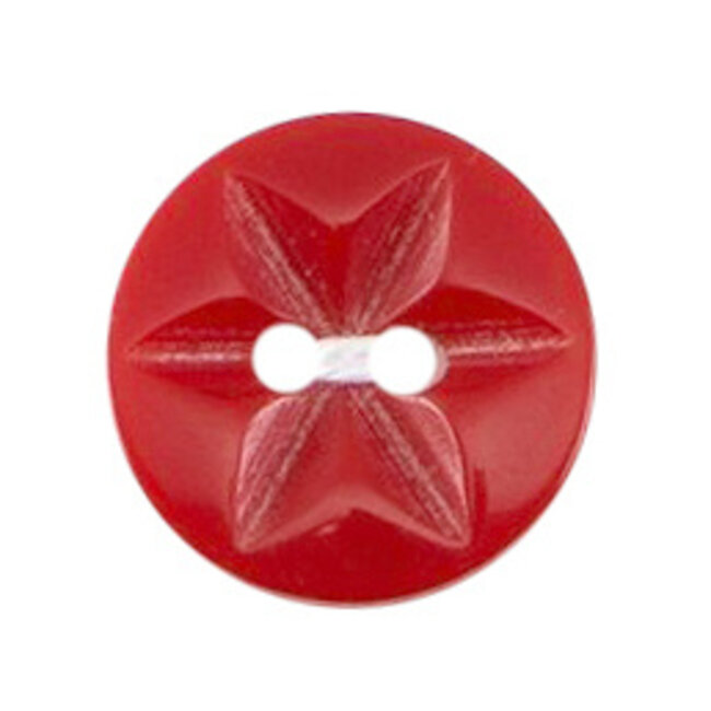 Milward Rode Glans Knopen op kaart 15 mm: Verpakking van 6