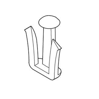 Huismerk Ripple plooihaak/glijder wit