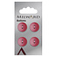 Milward Knopen 15 mm Rood 4 stuks