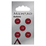 Milward Knopen 12 mm Rood 5 stuks