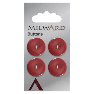 Milward Knopen 19 mm Rood 4 stuks