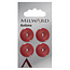 Milward Knopen 19 mm Rood 4 stuks
