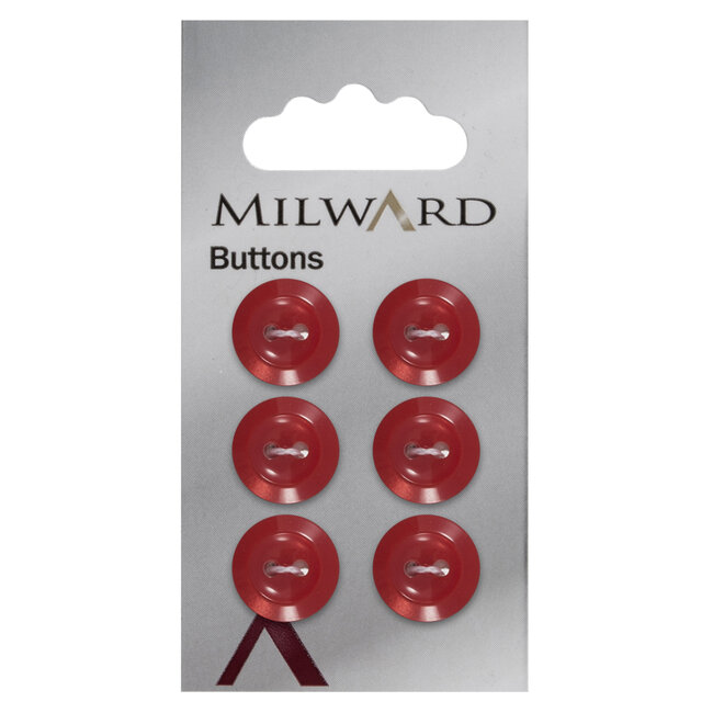 Milward Knopen 13 mm Rood 6 stuks