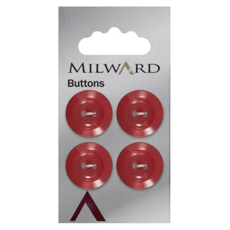 Milward Knopen 19 mm Rood 4 stuks