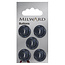 Milward Knopen 17 mm Blauw 5 stuks