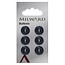 Milward Knopen 12 mm Blauw 6 stuks