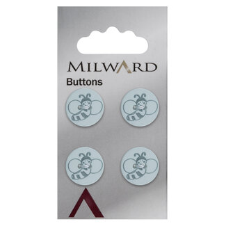 Milward Knopen 15 mm Blauw 4 stuks