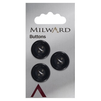 Milward Knopen 19 mm Zwart 3 stuks
