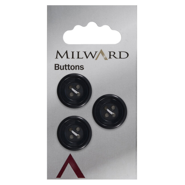 Milward Knopen 19 mm Zwart 3 stuks