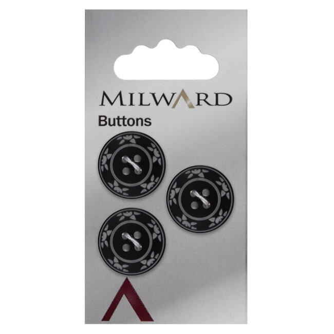 Milward Knopen 20 mm Zwart 3 stuks