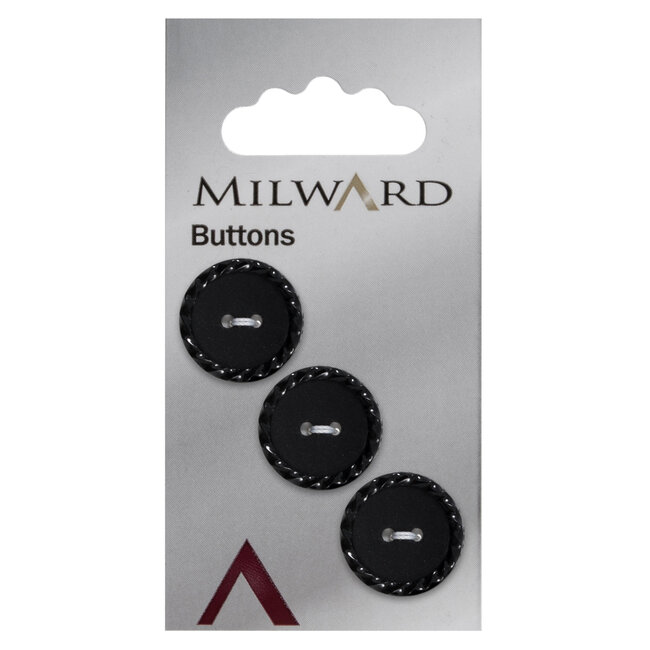 Milward Knopen 19 mm Zwart 3 stuks