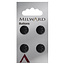 Milward Knopen 12 mm Zwart 4 stuks