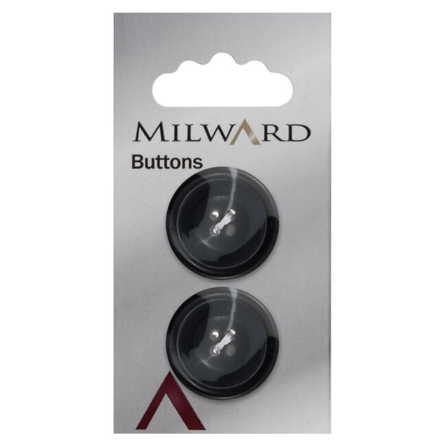 Milward Knopen 25 mm Zwart 2 stuks