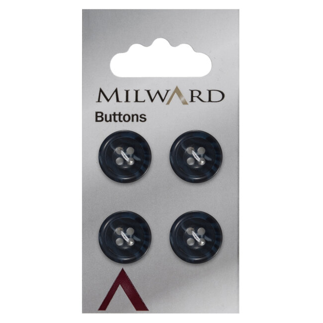 Milward Knopen 15 mm Blauw 4 stuks