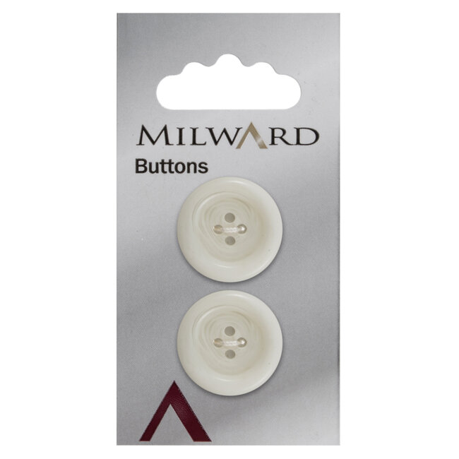 Milward Knopen 22 mm Wit 2 stuks