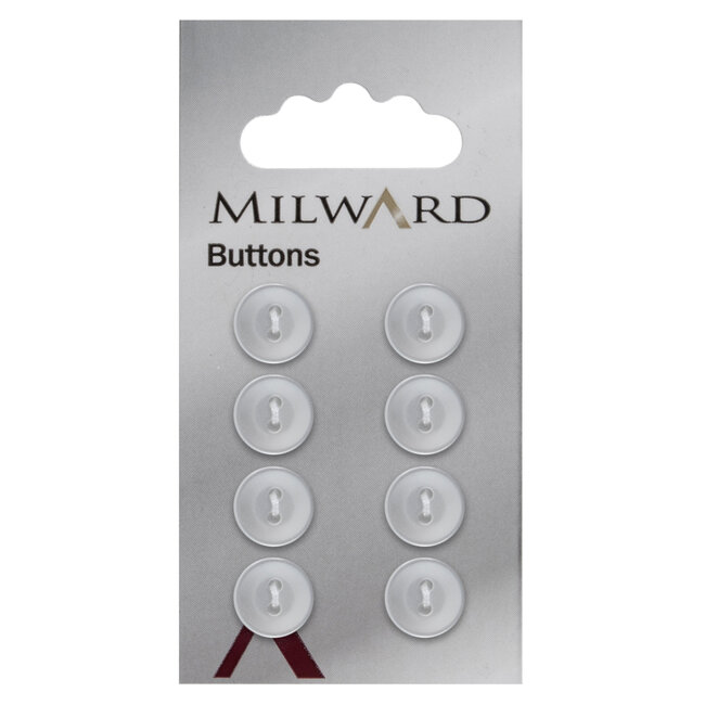 Milward Knopen 11 mm Wit 8 stuks