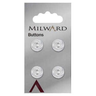 Milward Knöpfe 12 mm Weiß 4 Stück