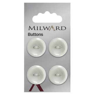 Milward Knopen 19 mm Wit 4 stuks
