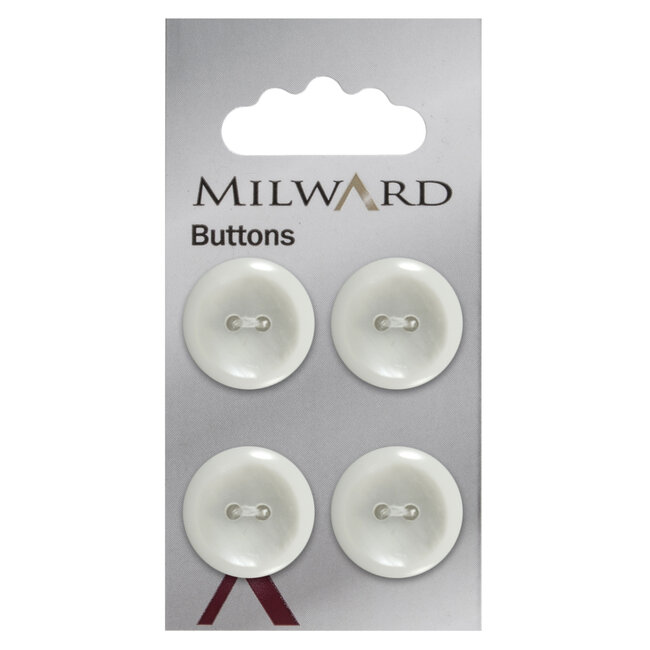 Milward Knopen 19 mm Wit 4 stuks