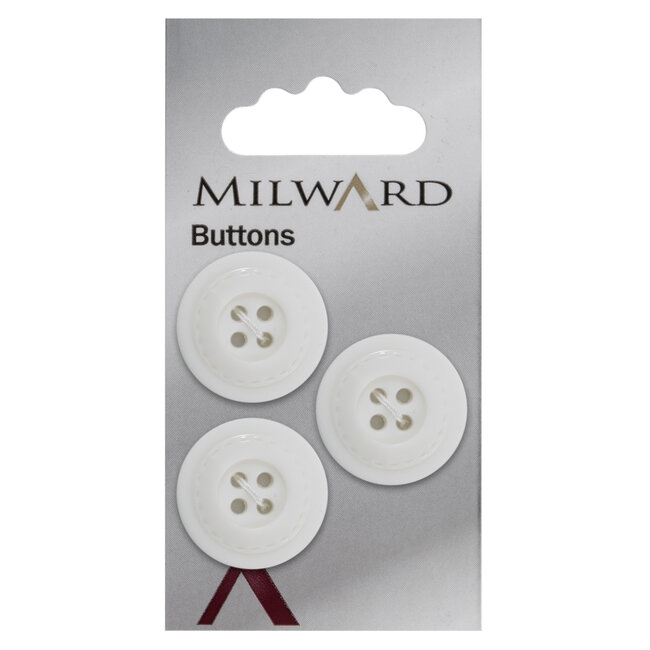 Milward Knopen 22 mm Wit 3 stuks