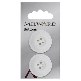 Milward Knopen 27 mm Wit 2 stuks