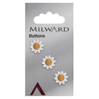 Milward Knopen 13 mm Wit  3 stuks