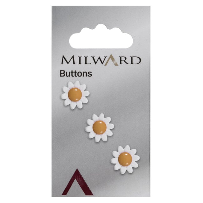Milward Knopen 13 mm Wit  3 stuks