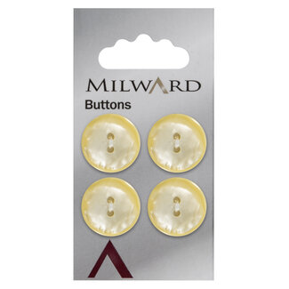 Milward Knopen 19 mm Geel  4 stuks