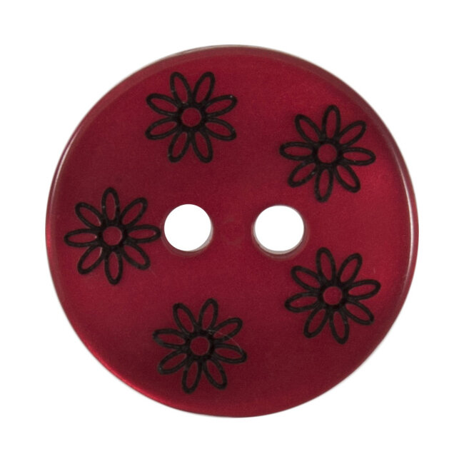 Milward Knopen 15 mm Rood  4 stuks