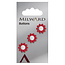 Milward Knopen 14 mm Rood  3 stuks