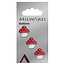 Milward Knopen 15 mm Rood  3 stuks