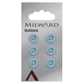 Milward Knopen 10 mm Blauw  6 stuks
